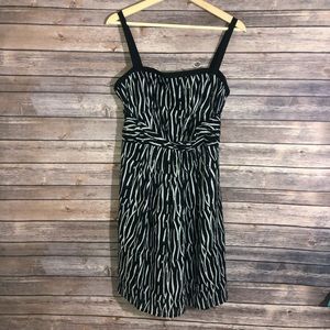 Ann Taylor LOFT Factory Black White Dress Size 6